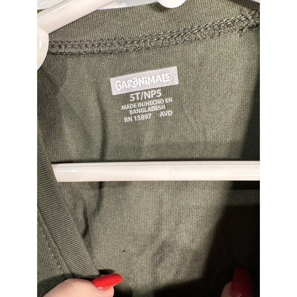 garanimals toddler girls‎ long sleeve green shirt size 5T